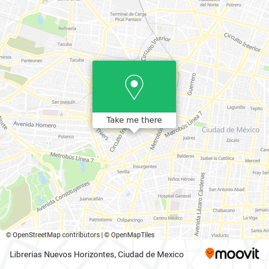 Mapa de Librerias Nuevos Horizontes