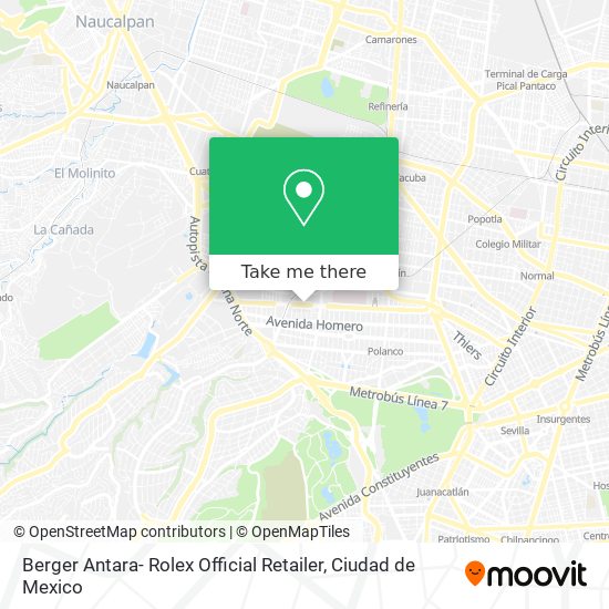 Mapa de Berger Antara- Rolex Official Retailer