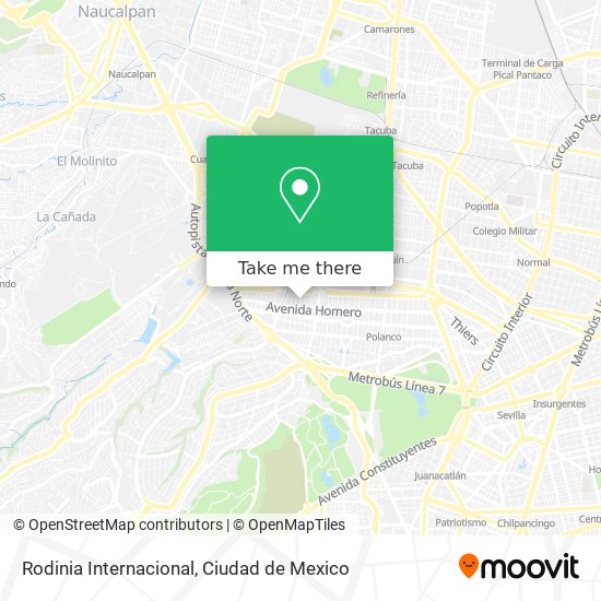 Rodinia Internacional map