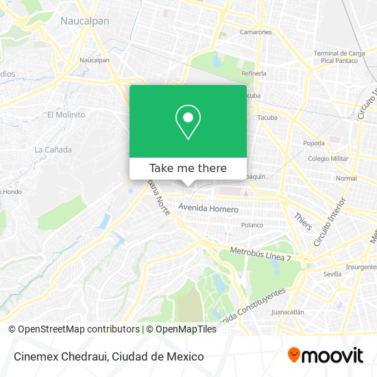 Mapa de Cinemex Chedraui