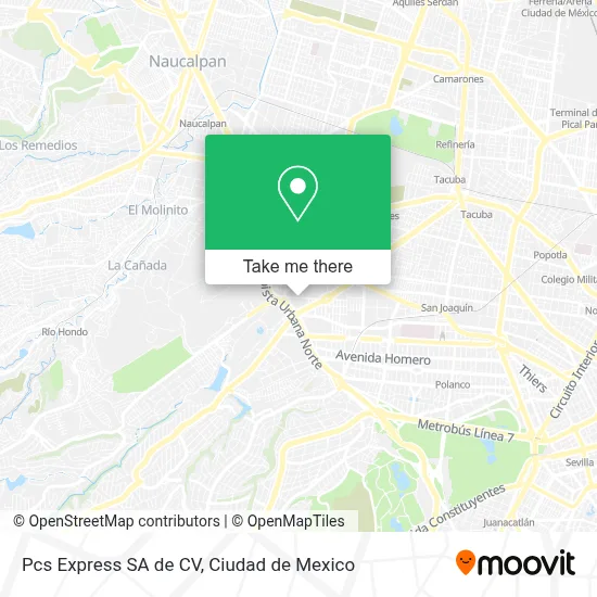 Pcs Express SA de CV map