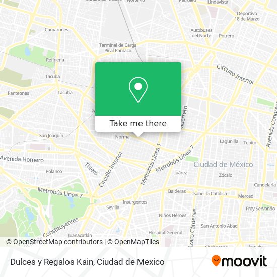 Mapa de Dulces y Regalos Kain
