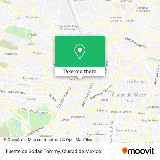 Fuente de Sodas Tommy map