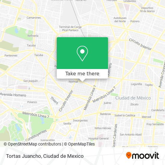 Tortas Juancho map