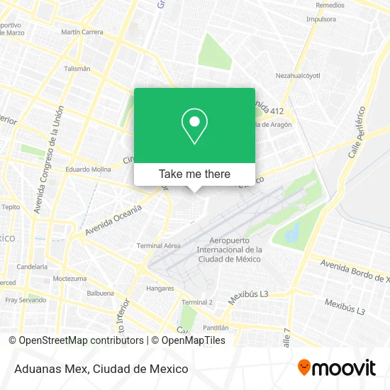Aduanas Mex map