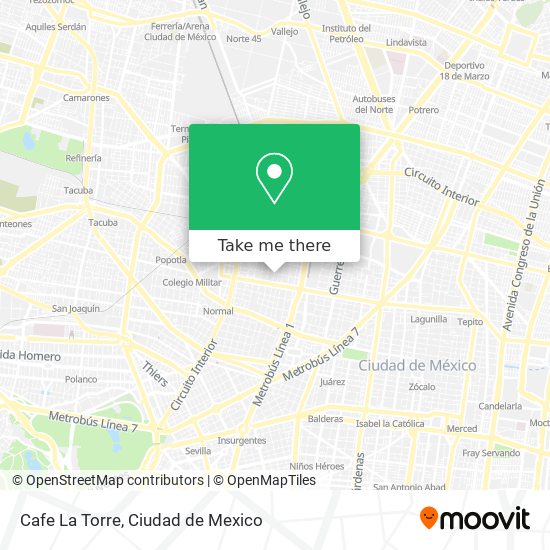 Mapa de Cafe La Torre