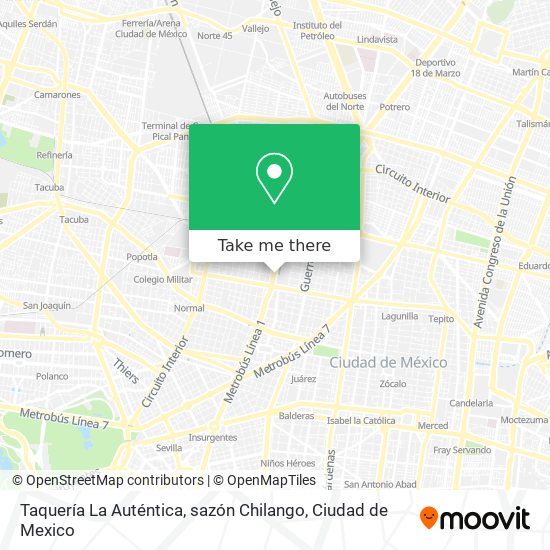 Taquería La Auténtica, sazón Chilango map