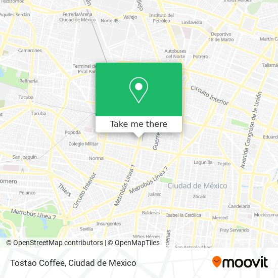 Tostao Coffee map
