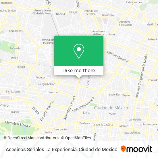 Asesinos Seriales La Experiencia map