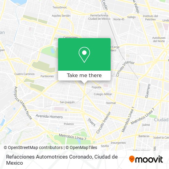 Refacciones Automotrices Coronado map