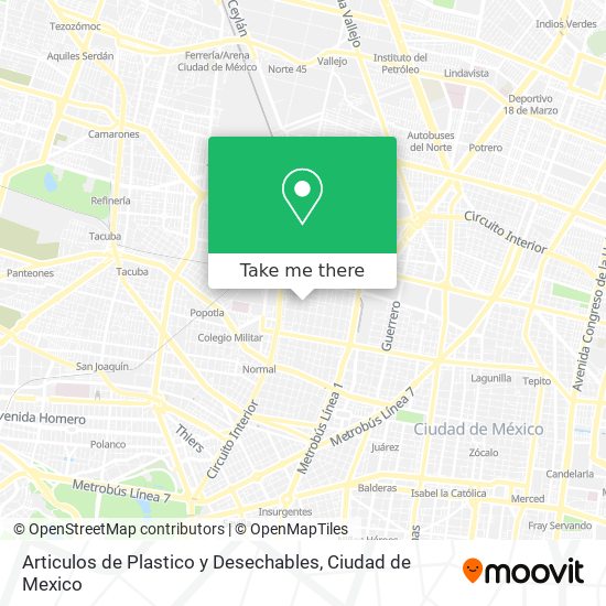 Articulos de Plastico y Desechables map