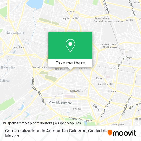 Mapa de Comercializadora de Autopartes Calderon