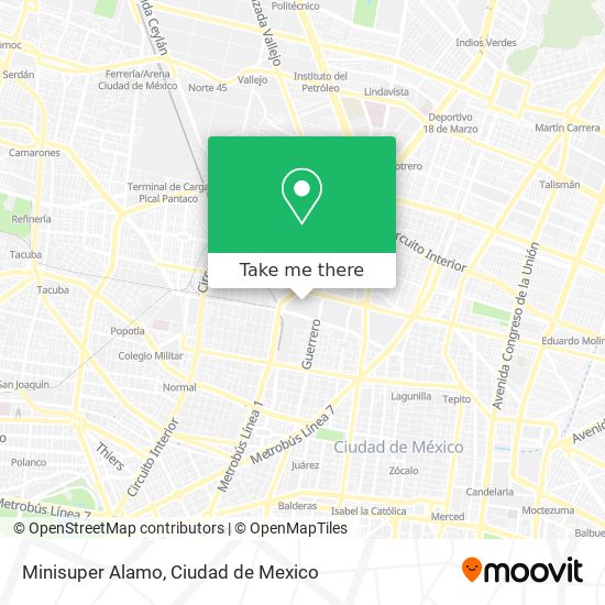 Mapa de Minisuper Alamo