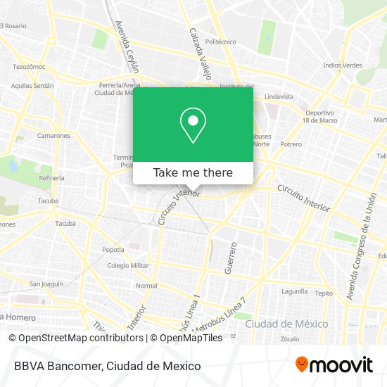 BBVA Bancomer map