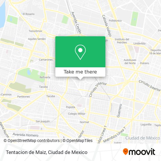 Tentacion de Maiz map