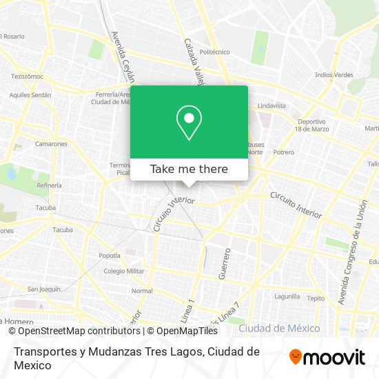 Transportes y Mudanzas Tres Lagos map