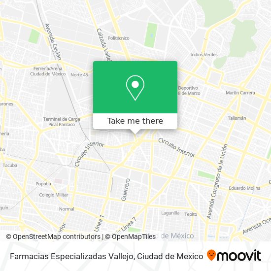 Mapa de Farmacias Especializadas Vallejo