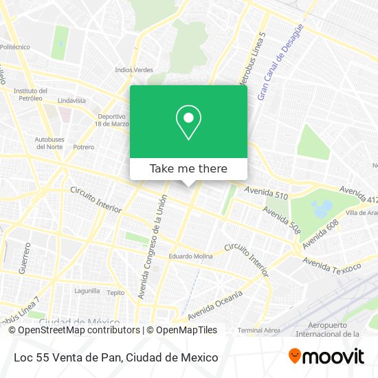 Loc 55 Venta de Pan map