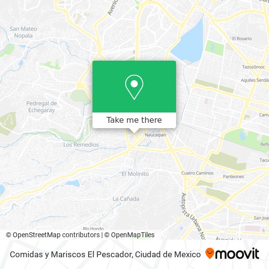 Mapa de Comidas y Mariscos El Pescador