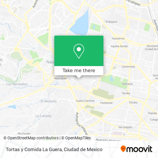 Tortas y Comida La Guera map