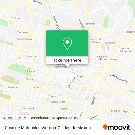 Mapa de Casa de Materiales Victoria
