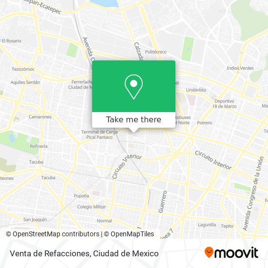 Mapa de Venta de Refacciones