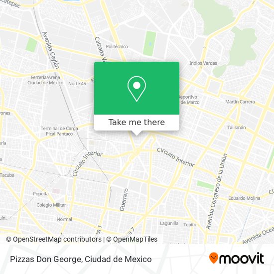 Pizzas Don George map