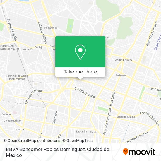 BBVA Bancomer Robles Dominguez map