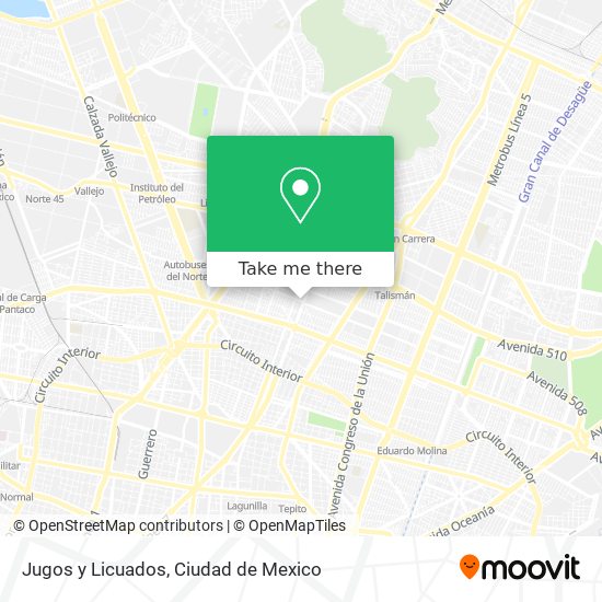 Jugos y Licuados map