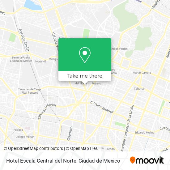 Hotel Escala Central del Norte map