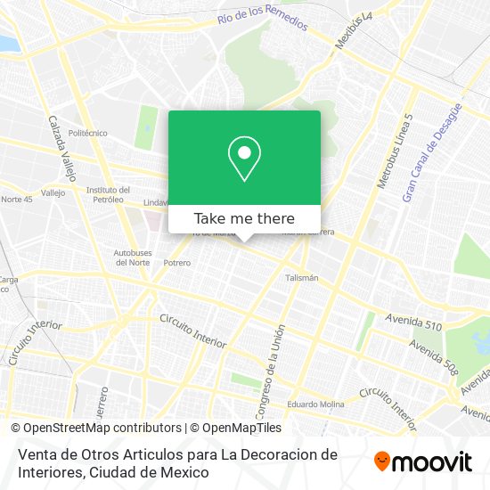 Venta de Otros Articulos para La Decoracion de Interiores map