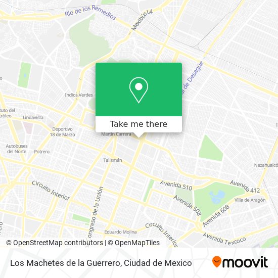 Los Machetes de la Guerrero map