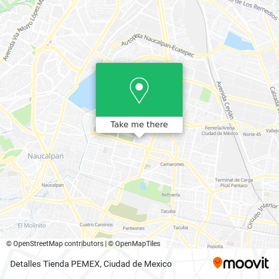 Mapa de Detalles Tienda PEMEX