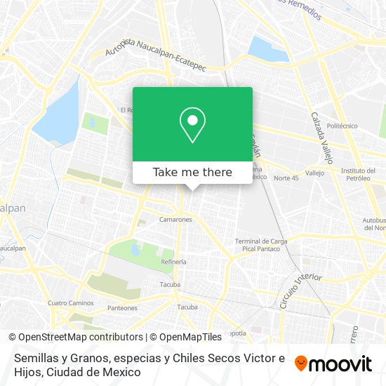 Semillas y Granos, especias y Chiles Secos Victor e Hijos map