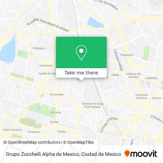 Mapa de Grupo Zucchelli Alpha de Mexico