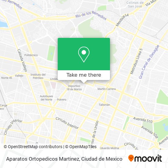 Aparatos Ortopedicos Martinez map