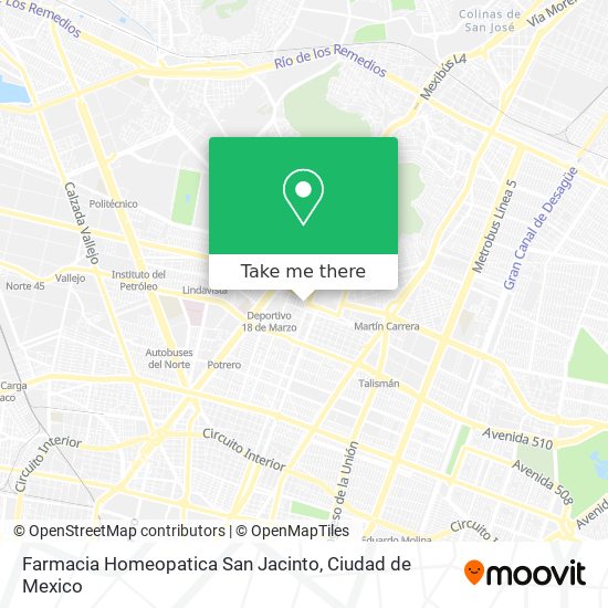 Mapa de Farmacia Homeopatica San Jacinto
