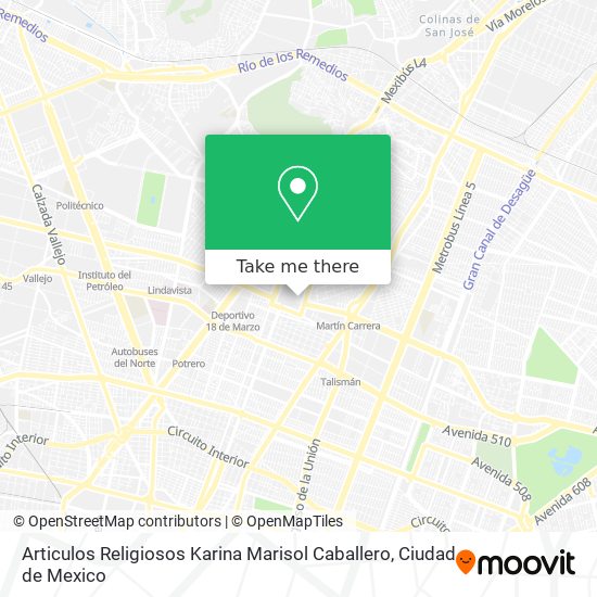 Articulos Religiosos Karina Marisol Caballero map