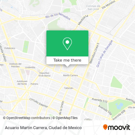 Acuario Martin Carrera map
