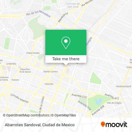 Abarrotes Sandoval map