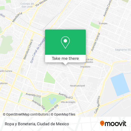 Mapa de Ropa y Boneteria