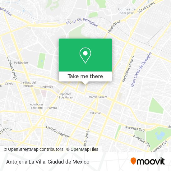 Antojeria La Villa map