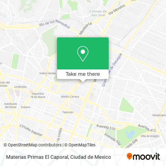 Mapa de Materias Primas El Caporal