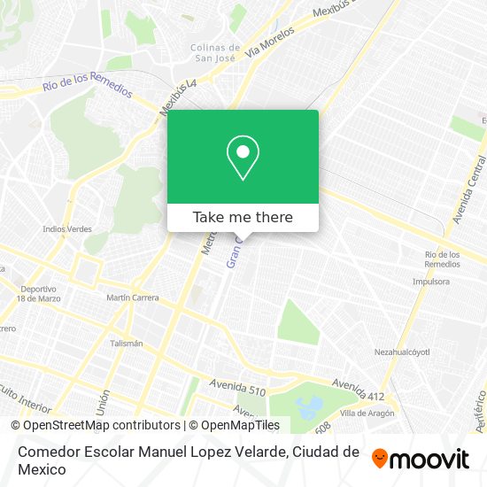 Mapa de Comedor Escolar Manuel Lopez Velarde