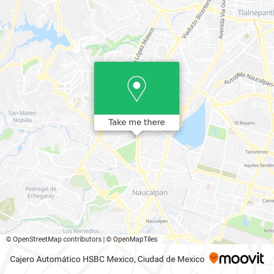 Mapa de Cajero Automático HSBC Mexico