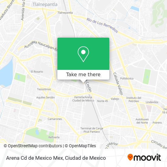 Arena Cd de Mexico Mex map