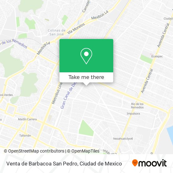 Mapa de Venta de Barbacoa San Pedro