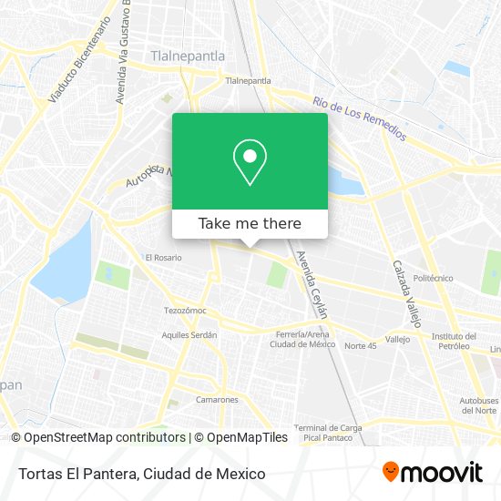 Tortas El Pantera map