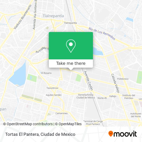 Mapa de Tortas El Pantera