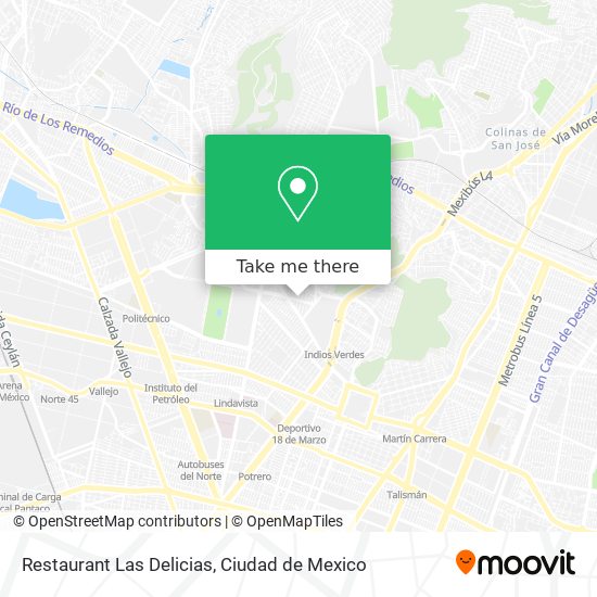 Restaurant Las Delicias map